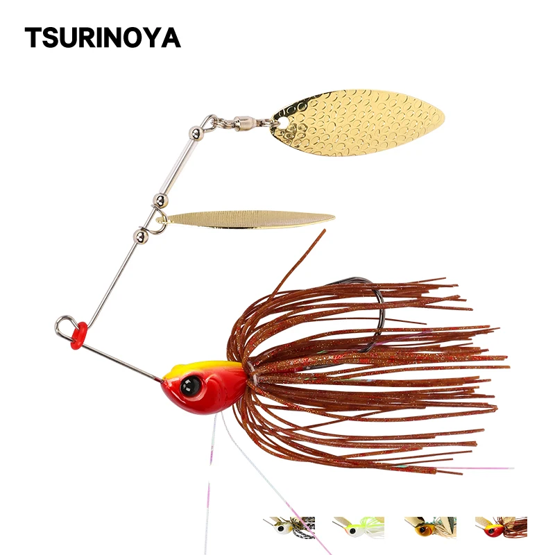 Металлическая рыболовная приманка TSURINOYA Buzzbait 12 г 18 резиновая юбка металлическая