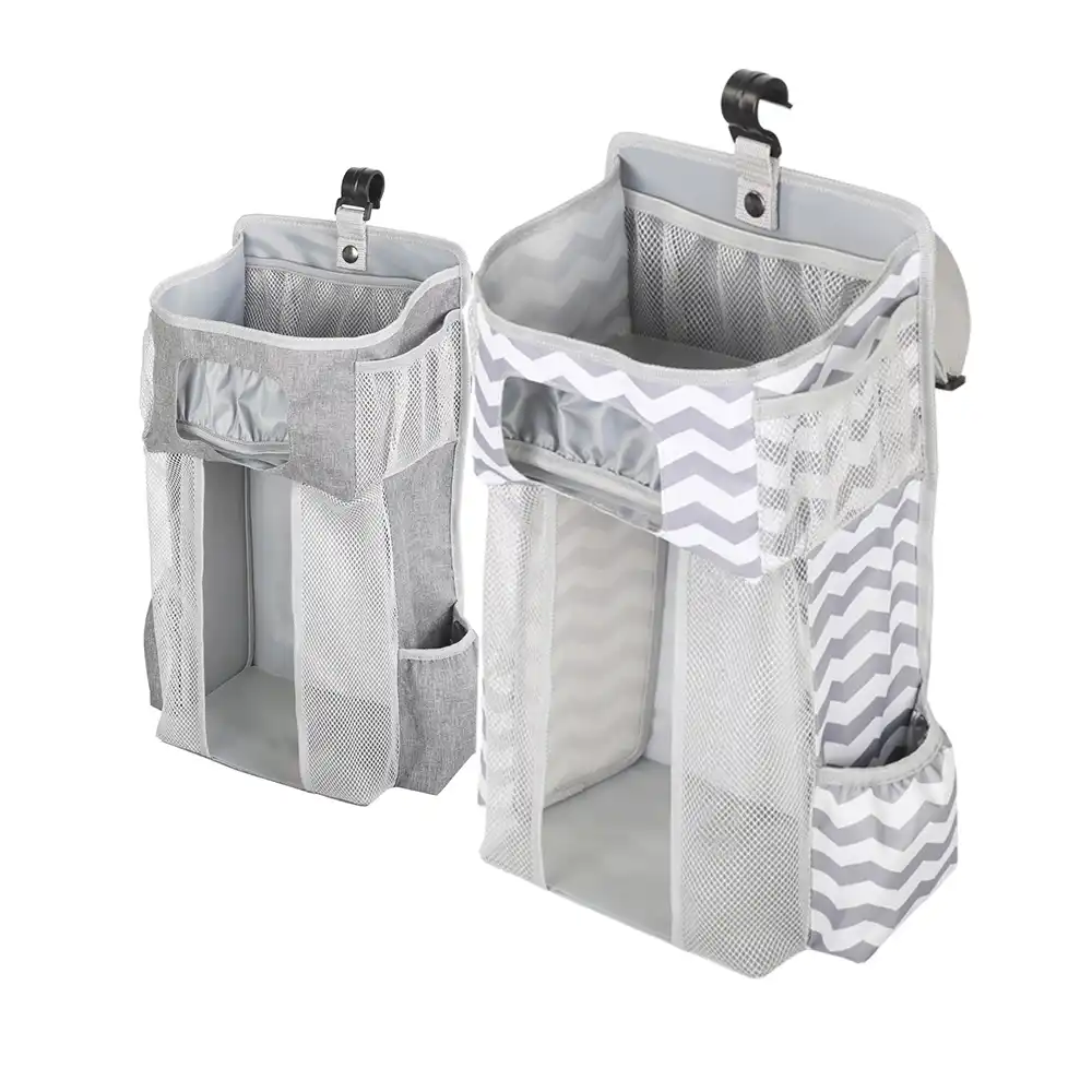 grey toy storage bag