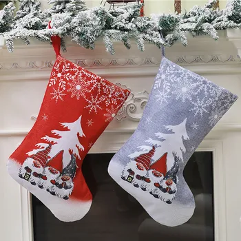 

Fashion Christmas Socks Xmas Tree Ornament Decoration Party Holiday Santa Claus Decor Gift Men Women Cute Sock calcetines 2020