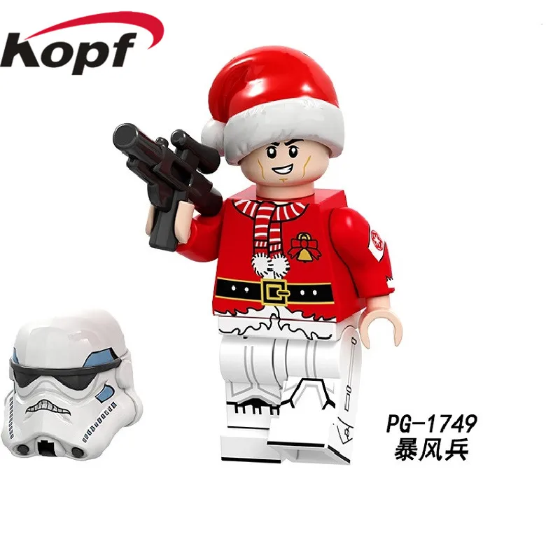Одиночная фигурки строительные блоки Счастливого Рождества Trooper Das Vida кирпичи Фигурки игрушки-персонажи сказок для детей подарок PG8200 - Цвет: PG1749 Without Box