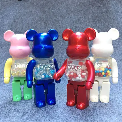 11 дюймов 28 см 400% Be @ rbrickys DIY модная игрушка ПВХ металлик Мишка Тедди клоун