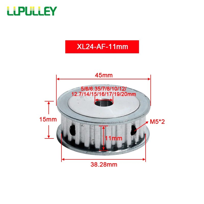 LUPULLEY 24 зубья XL Тип синхронный зубчатый шкив зубчатый шаг 5,08 мм 24 т шкив для синхронного ремня 11 мм ширина