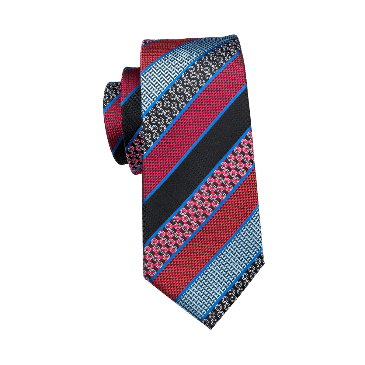DN-1701 Hi-Tie Модные полосатые галстуки для мужчин шелковый галстук Классические 8,5 см Красные Полосатые Галстуки для мужчин деловой галстук для свадебной вечеринки