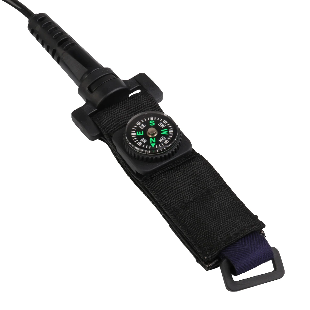 2 Pieces Spiral Coiled Kayak Canoe Boat Paddle Leash Oars Tether Clip Safety Fishing Rod Holder Lanyard Strap & Mini Compass