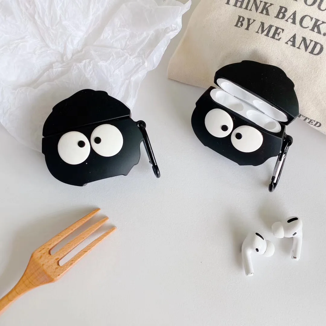 Забавный мультяшный чехол для Apple AirPods Pro, чехол, черные аксессуары, силиконовый чехол для Airpods 3 Air podsPro, Bluetooth, чехол для наушников