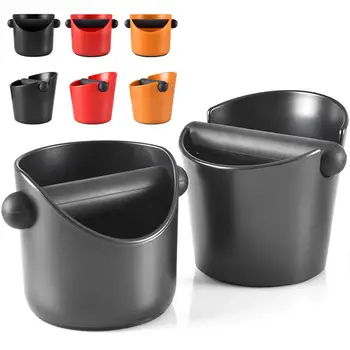 

ABS Shock-absorbent Espresso Knock Box Anti slip Coffee Grind Dump Bin Waste Bin with Detachable Knock Bar for Barista