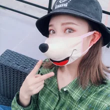 Стерео маска животного маска для рта и лица для женщин и мужчин муфельные маски со ртом для лица дышащая хлопковая утолщенная маска для рта