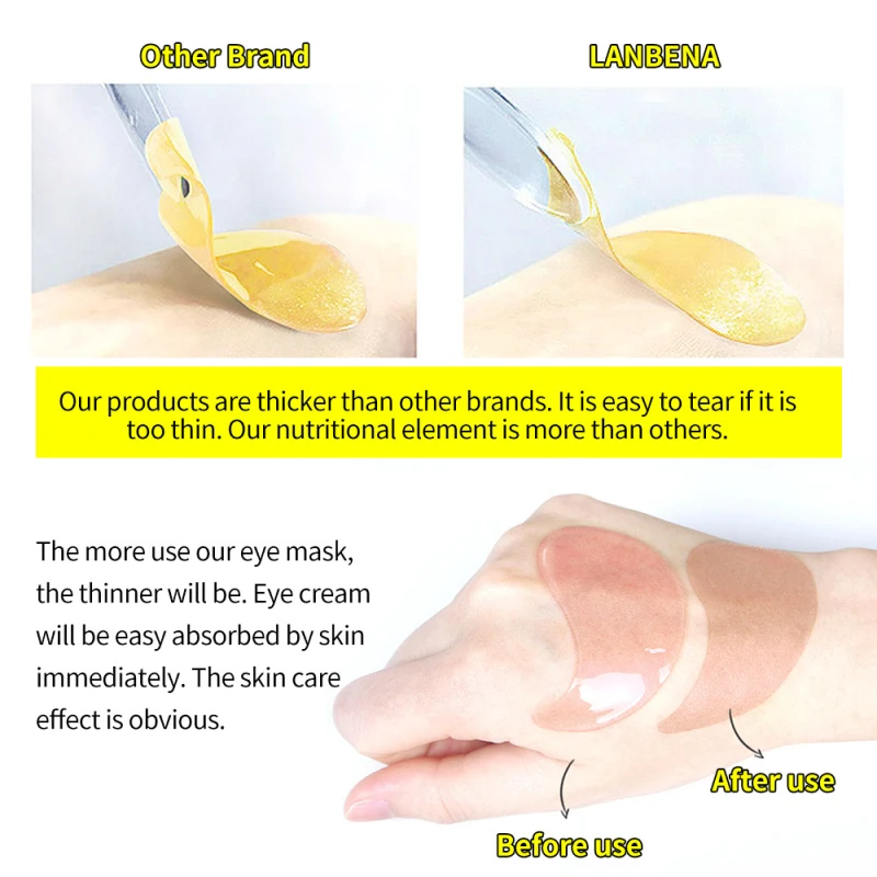 1 коробка маска глаза коллагеновой повязки на глаз гель основе гиалуроновой