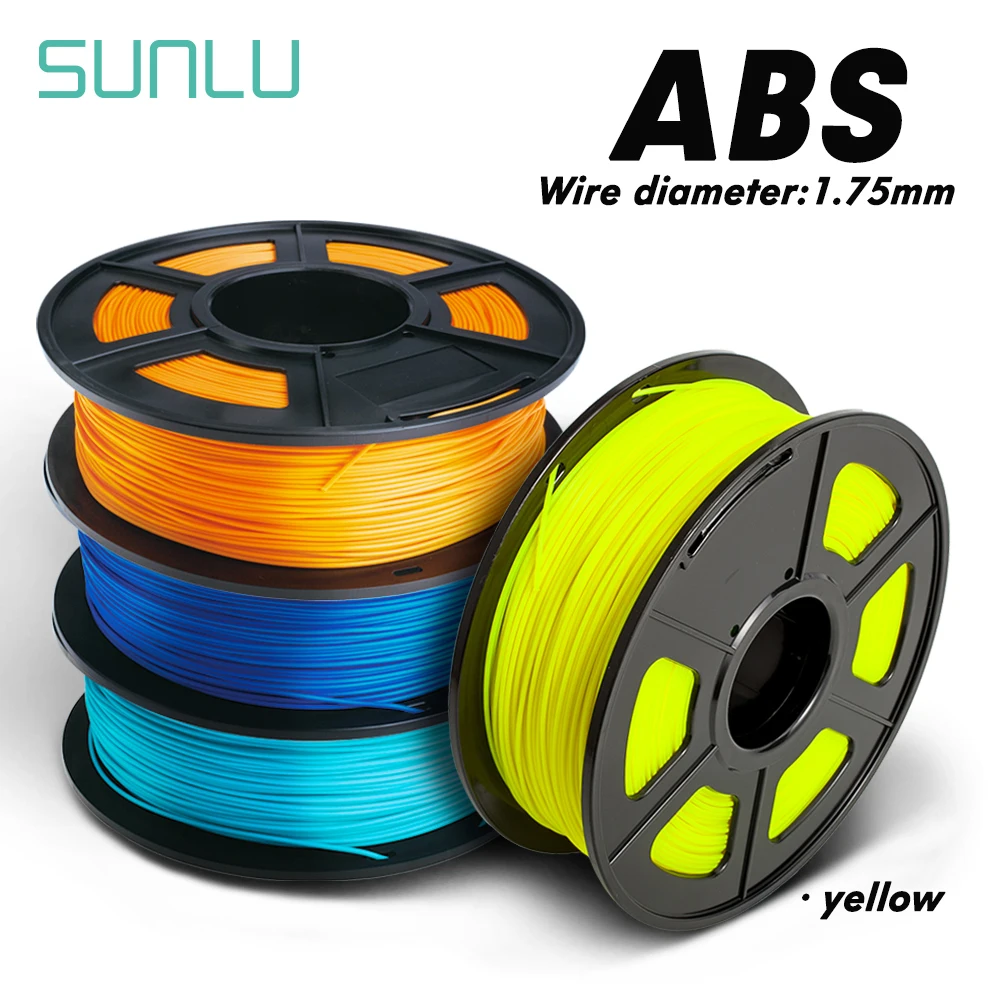 SUNLU нить для 3d принтера ABS 1,75 мм 1 кг/рулон с катушкой 26 цветов ABS нить для 3D Ручки Детский материал