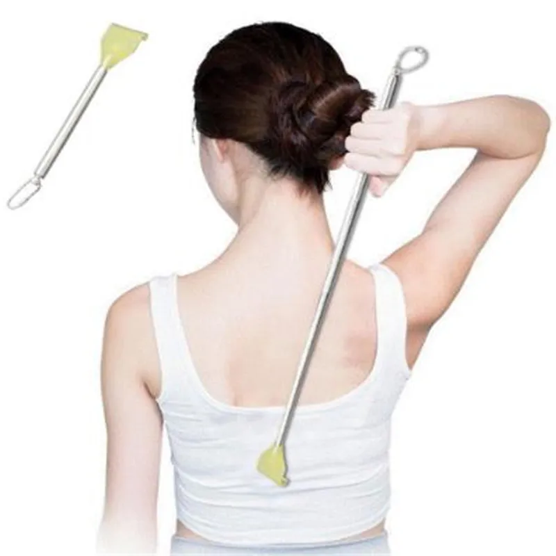 1pcs Yellow Articles For Daily Use Creative New Portable Stainless Steel Claw Telescopic Retractable Back Scratcher Extendable | Красота и
