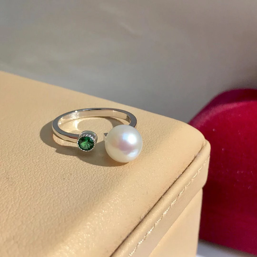 

Очаровательные новые 925 пробы серебряные Регулируемые кольца с фурнитурой крепления Запчасти для жемчуг кораллы нефрит хрустальные бусины камни