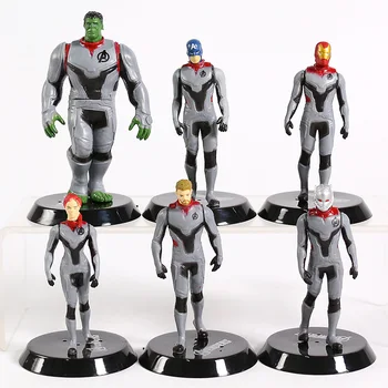 

6pcs/set Avengers 4 Endgame Quantum Suit Team Projection Action Figure Tony Stark Captain America Iron Man Toy Kid Gift