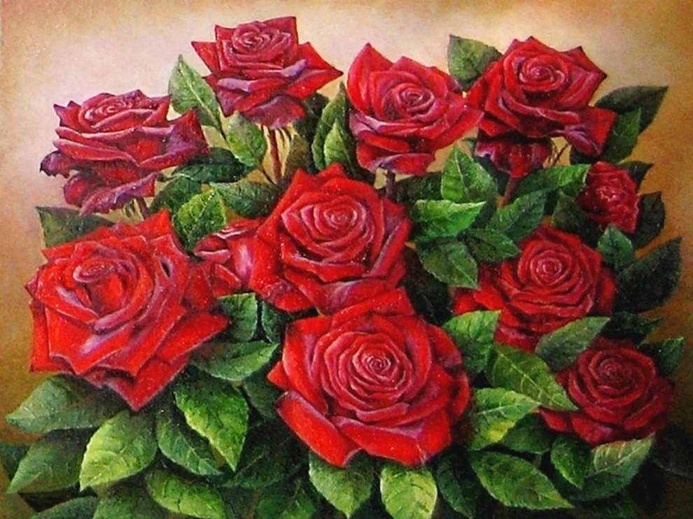 Рукоделие Алмазная вышивка красный цветок розы 5D Стразы Алмазная вышивка мозаика картины