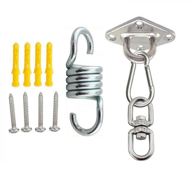 Hammock Bracket Suspension Hook Sex Swing Hanger Buckle Ceiling Mount Kit Accessories For Hanging Chair Gym Fitness Aerial Yoga combination R