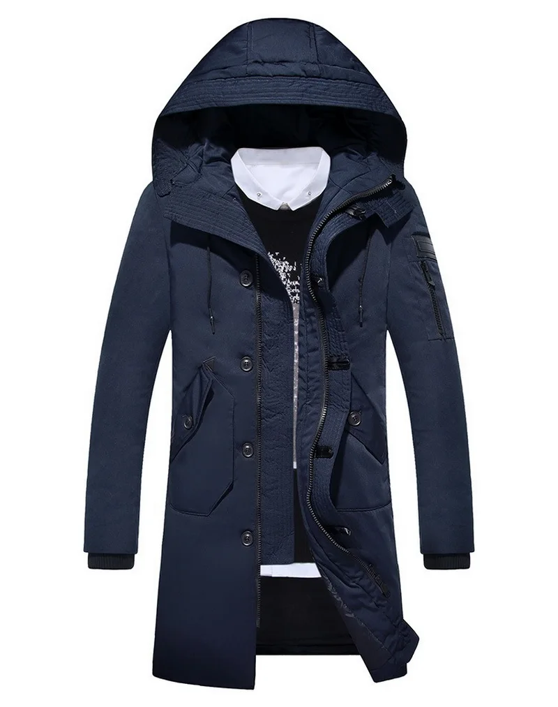 Promo High-end new men's casual and comfortable fashion white duck down keep-warm pure color warm down jacket Colorfast Anti-Pilling