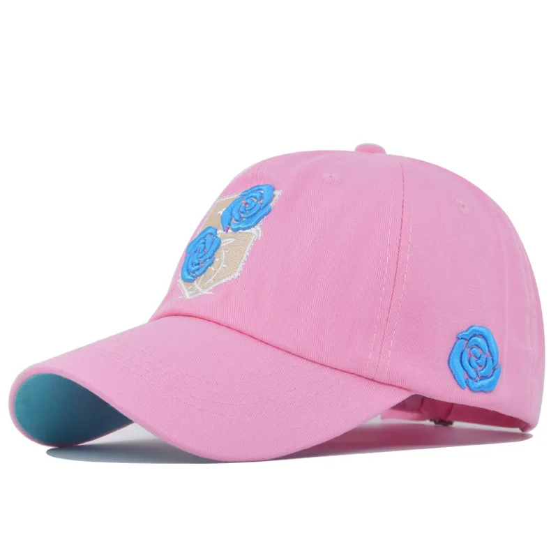 Spring  Summer Baseball Cap Three-Dimensional Rose Embroidered Baseball Cap Men and Women Baseball Cap Summer Outdoor Sun Hat ponytail baseball cap Baseball Caps