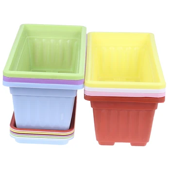 

Flower Pots Planters Pot Trays Plastic Pots Creative Large Square Pots For Succulent Plants