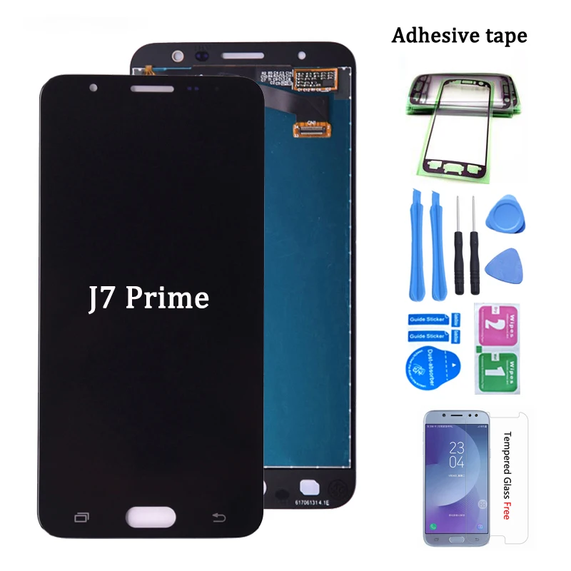 Najtaniej Oryginalny do Samsung Galaxy J7 Prime G610 G610F G610K G610L G610S wyświetlacz LCD z montaż digitizera ekranu dotykowego