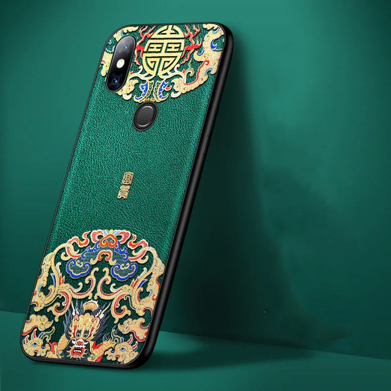 

Aixuan Leather For Xiaomi Mi Mix 3 Phone Case 3D Emboss Patterned Leather silicon back cover cases for Xiaomi mi mix 3 2s 2 Capa