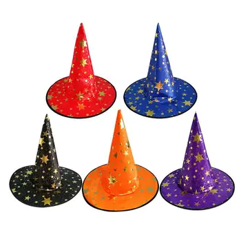 

10pcs Wizard Hat Dress-Up Cosplay Costume Accessory Wicked Witch Hat For Cosplay Masquerade Costume Halloween Party Decor A3