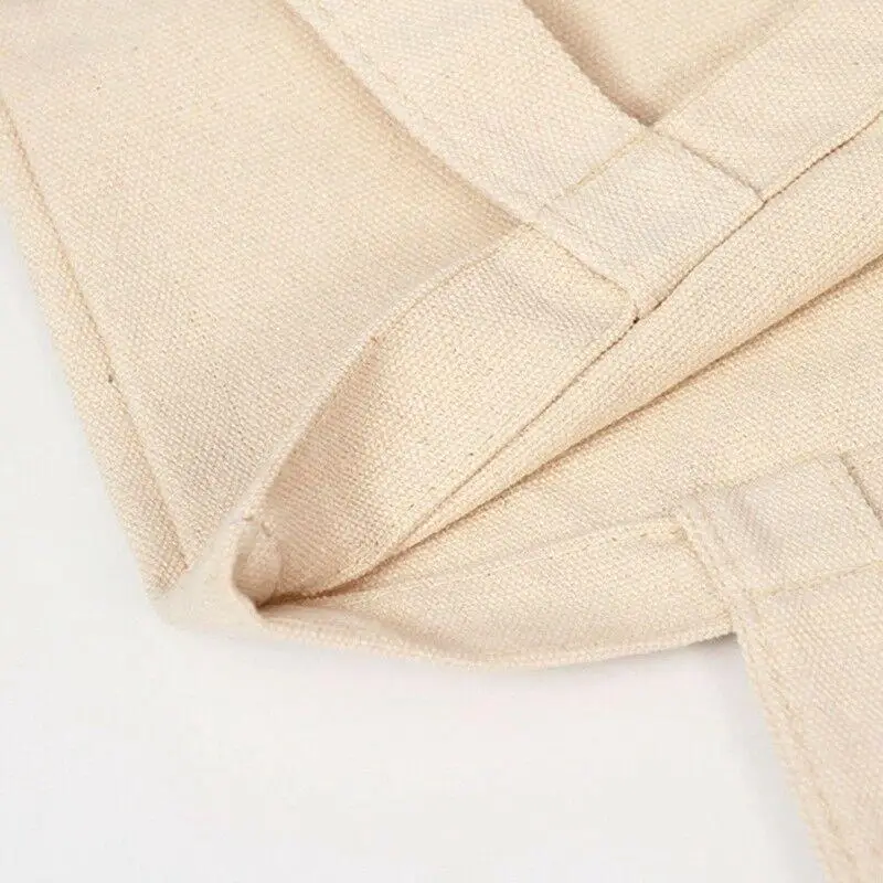 Elegant Creamy White Cotton Canvas Tote - Eco-Friendly High Capacity Shoulder Bag Gift