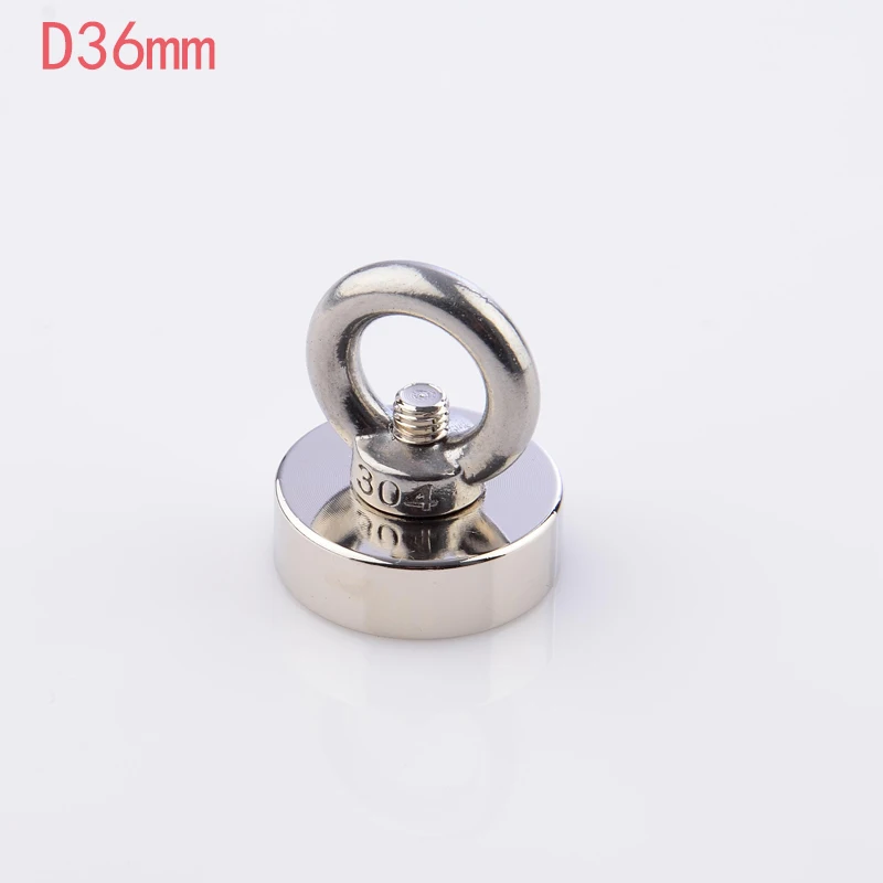 

1pcs 0-300KG Magnet Power Pot Fishing Magnets Salvage Ring Magnets Imanes Strongest Permanent Powerful Magnetic Material Base