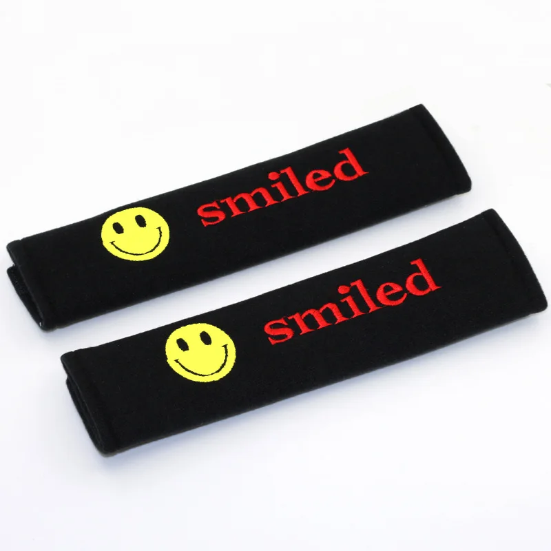 Suitable for Smiley Lengthen Fashion And Personality Car Interior Trim Set Within Decorations Safety Belt Shoulder Sleeve