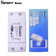 ITEAD Sonoff – commutateur intelligent WiFi de base, domotique sans fil, Module relais Domotica, télécommande à monter soi-même, fonctionne avec Nest Alexa