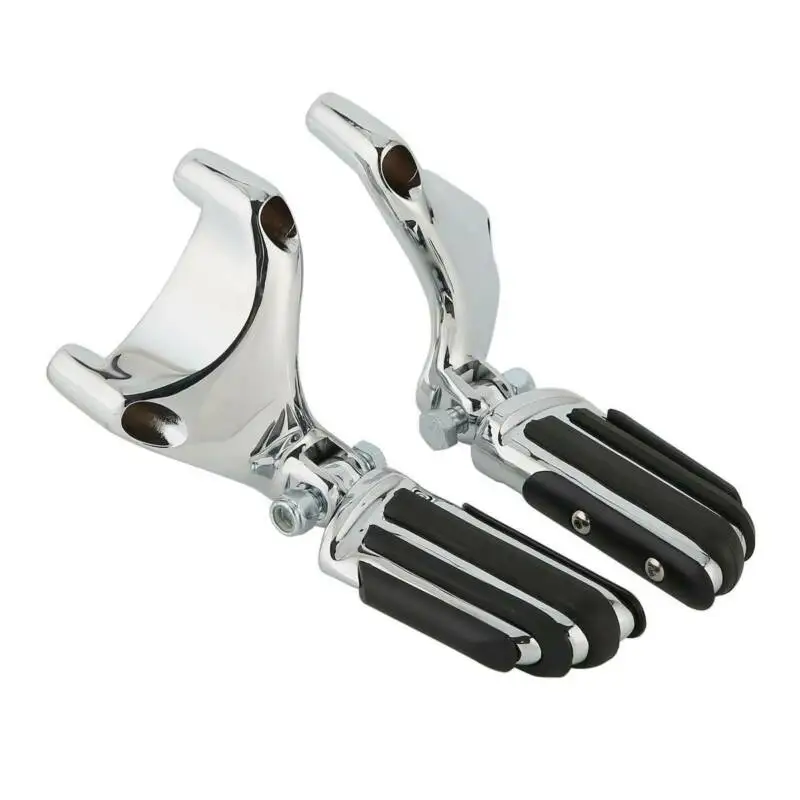 Motorcycle Chrome Footpegs Rest Mounting Bracket For Harley Sportster XL 883 1200 04-13