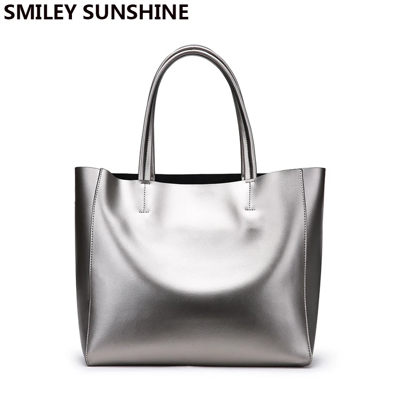 SMILEY SUNSHINE серебряные женские сумки из натуральной кожи роскошные брендовые