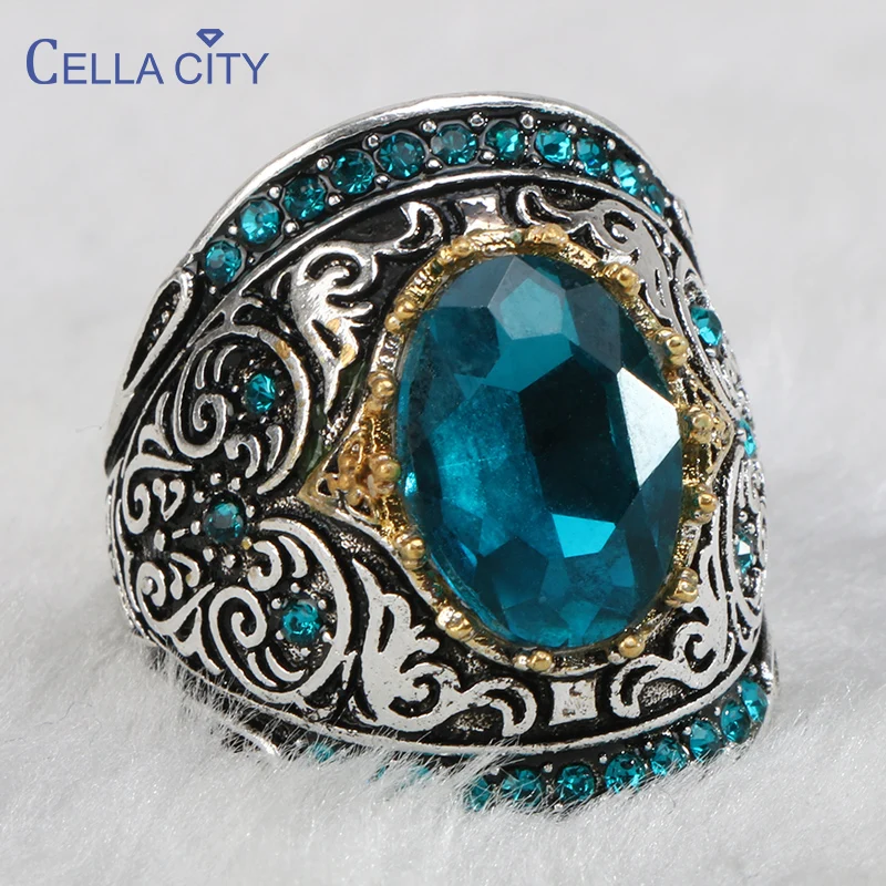 Женское кольцо с сапфиром Cellacity роскошные ювелирные украшения из серебра 925 пробы модные вечерние