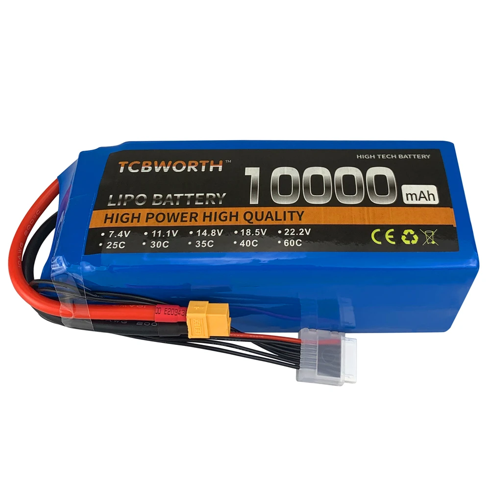 RC LiPo Battery 18.5V 10000mAh 25C 5S Li-Poly Batteries 10Ah For Airplane Car Boat Drone Helicopter Agricultural Aircraft | Игрушки и