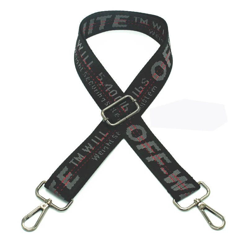 Black Gun Buckle Нейлоновая полосатая Сумка, ремни, Длинные полосы, ручка, Золотая Пряжка, Наплечные ремни, регулируемый ремень для сумки, аксессуары для сумок DIY - Цвет: Black Gun Buckle