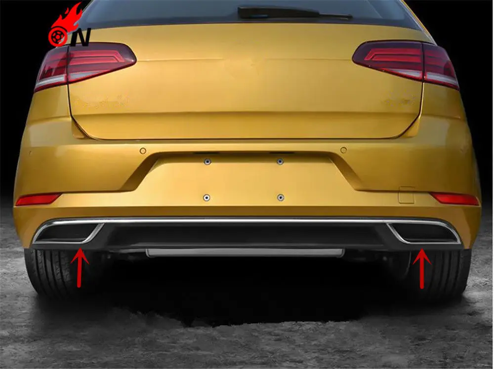 Задние выхлопные трубы для автомобиля планки VW GOLF 7 5 MK7 TDI 2018 подтяжки лица