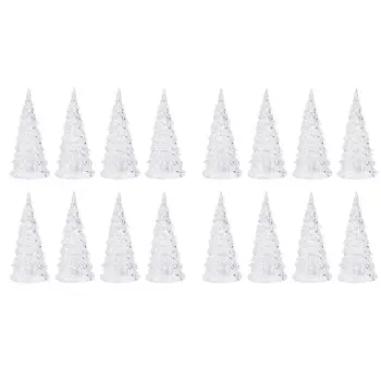 

12 Pcs LED Christmas Tree Color Changing Crystal Tabletop Lamp Lighted Christmas Tree Night Light For Festival Banquet Christmas