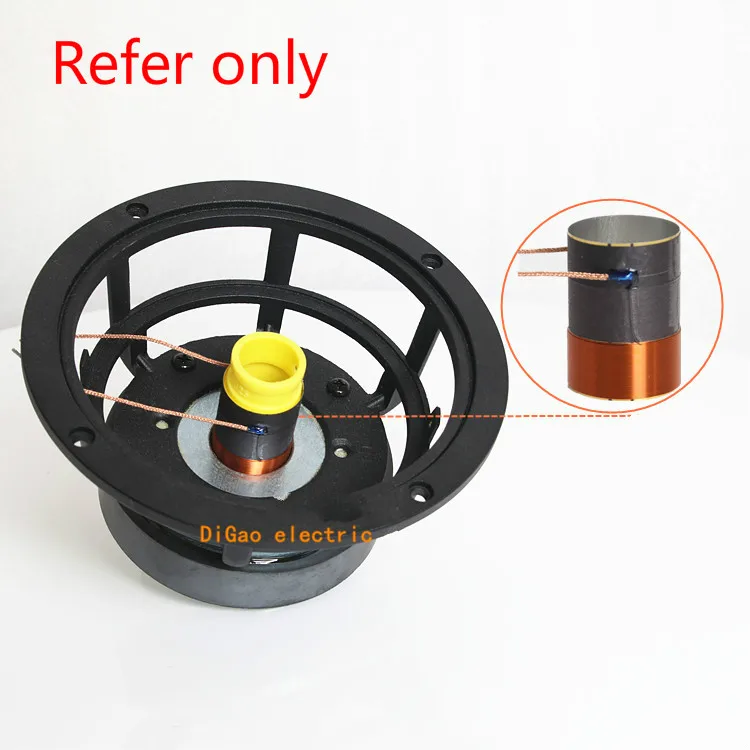 GHXAMP 25,5 мм 4OHM 8OHM динамик звуковая катушка плетеный провод свинцовая звуковая катушка 25,5 средняя бас запчасть для динамика катушка 2 шт