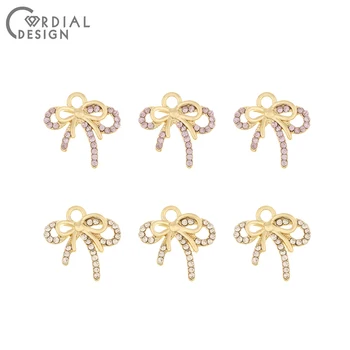 

Cordial Design 50Pcs 15*16MM Jewelry Accessories/Rhinestone Charms/Bowknot Shape/DIY Making/Imitation Pearl/Hand Made/Pendant
