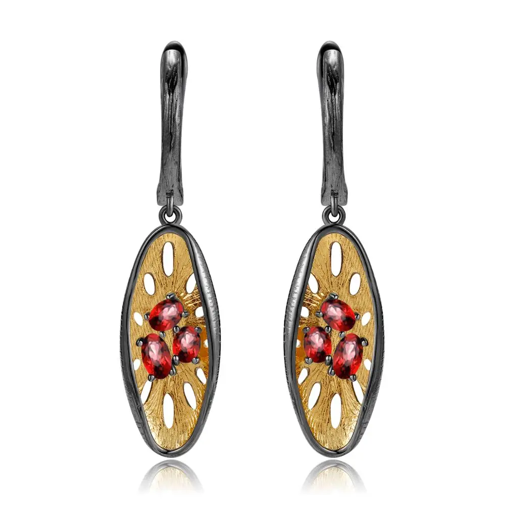 Серьги подвески женские из серебра 925 пробы с рисунком лимона|Серьги-подвески| |