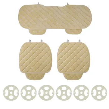 

3PCS/Set Universal Comfortable Square Soft Cotton Car Seat Cushion Front Back Seat Covers Auto Chair Pad Mat Car Supplies