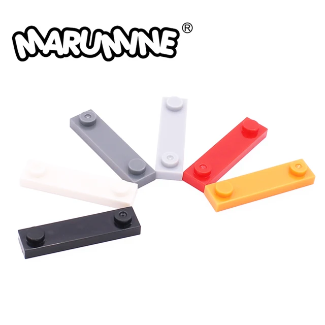 Marumine Building MOC Assembles Particles 92593 Plate Modified 1x4 With 2 Studs Without Groove Parts 30PCS Educational Brick Toy 1