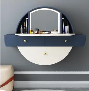 

Wall-mounted dressing table ultra-thin Nordic small apartment net red modern minimalist bedroom hanging dressing table storage