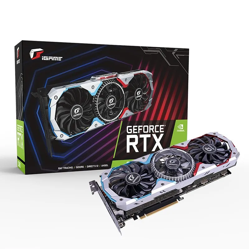 Цветная видеокарта GeForce RTX 2080 AD графические карты специальное OC GPU GDDR6 8G iGame видеокарта Nvidia с помощью одной кнопки разогнать RGB светодиодный светильник