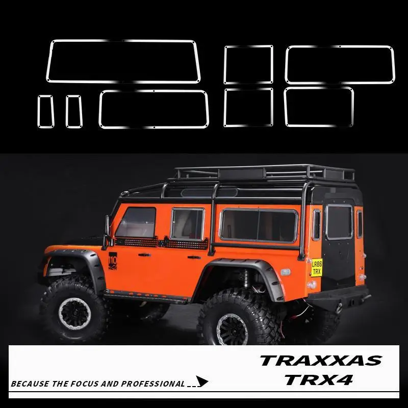 Window metal frame Traxxas Trx4 tracked car guard 1/10 Rc window frame anti-scratch decoration 8 panels