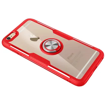 

Transparent case with Ring for Apple Iphone 6/6 S Red