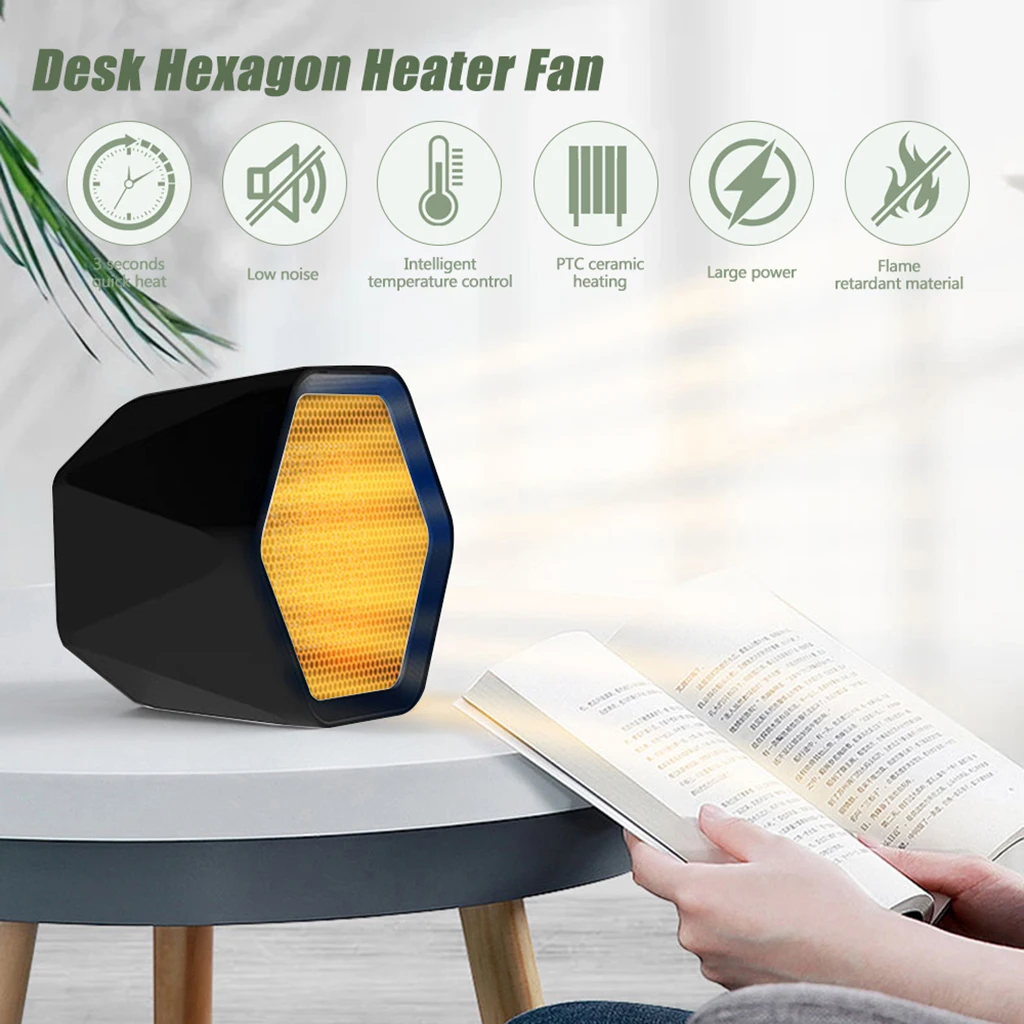 Portable 600W/100W Fast Heater Heated Heating Electric Warmer Hot Winter For Home Bedroom Handy Fan Heater