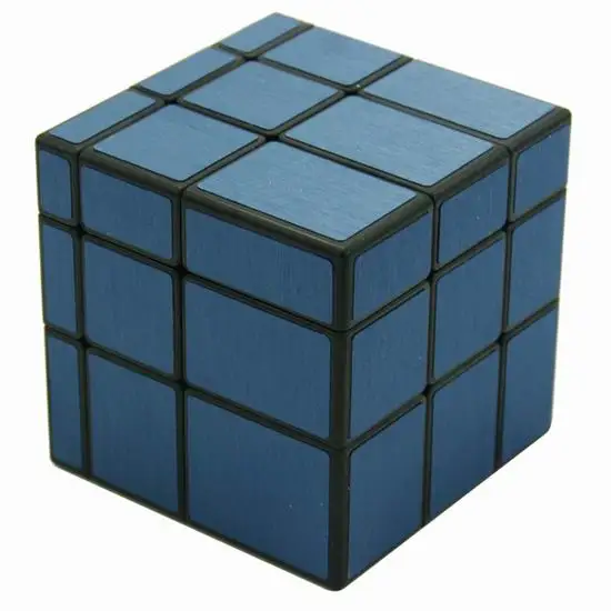 BlackBaseBlueSticker Qiyi зеркальный куб 3x3, магический куб 3x3x3, скоростной куб, головоломка, развивающие игрушки для детей, серебристые/золотистые/синие зеркальные блоки - Цвет: BlackBaseBlueSticker