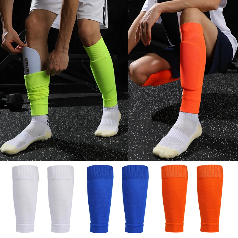 Protective Gear Useful Soft Football Calf Sleeves Shin Leg Guard Socks 1 Pair UK 