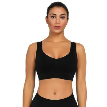 

Sexy Bra with Pads Vest Style Push Up Plus Size XXXL Underwear Wireless Comfortable Active Bra 2020