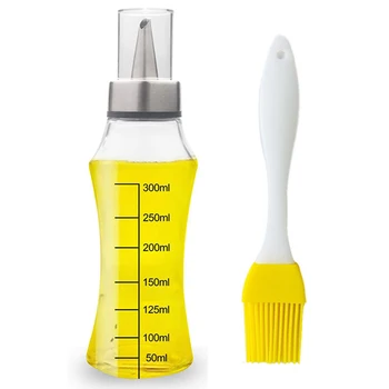 

Olive Oil Dispenser Bottle 14 Ounce Glass Olive Oil Bottles with Stainless Steel Easy Pour Spout,Oil Container Oil