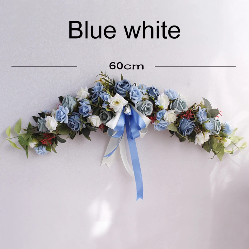 Christmas Silk Peony Rose Artificial Flowers Wreath Door High Quality Artificial Garland For Wedding decoration Home Party Decor - Цвет: G4 60cm